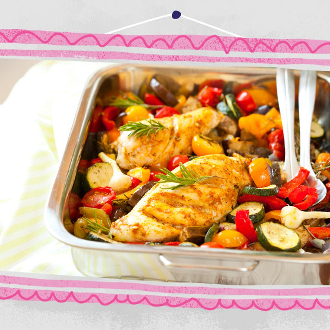 STEP 2 Rosemary chicken roasting pan