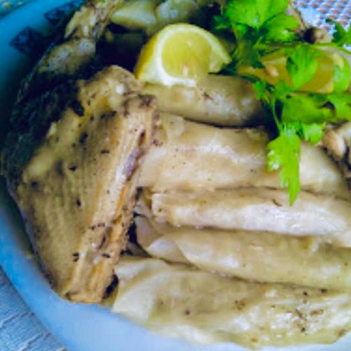 Stuffed Cabbage with Chicken, (محشي ملفوف على دجاج).