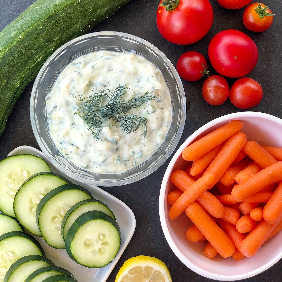 Vegan Yogurt Tzatziki with Fresh Dill (No Oil!)
