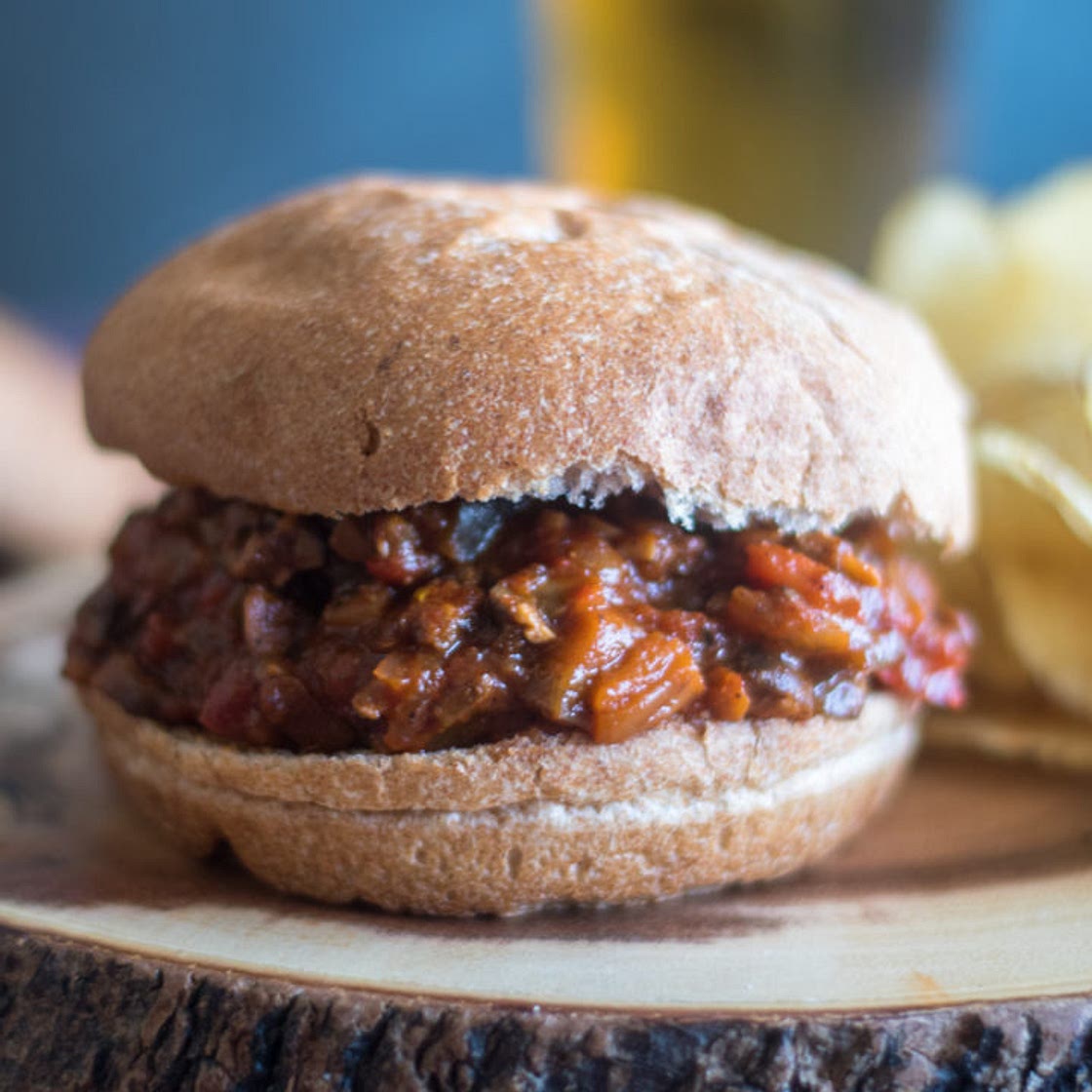 Vegan Mushroom and Eggplant Sloppy Joes