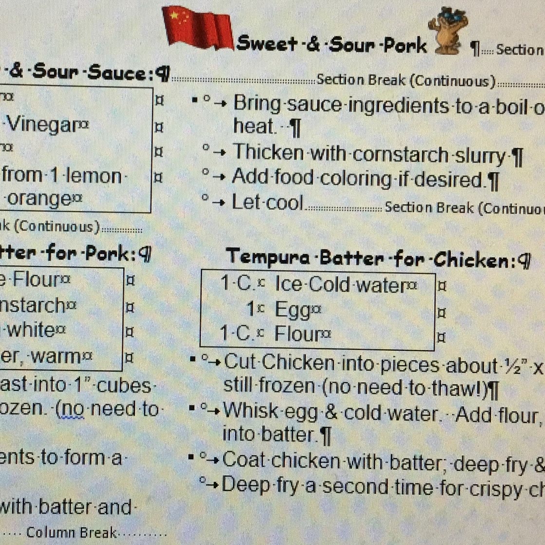 🥠 Sweet & Sour Chicken/ Pork
