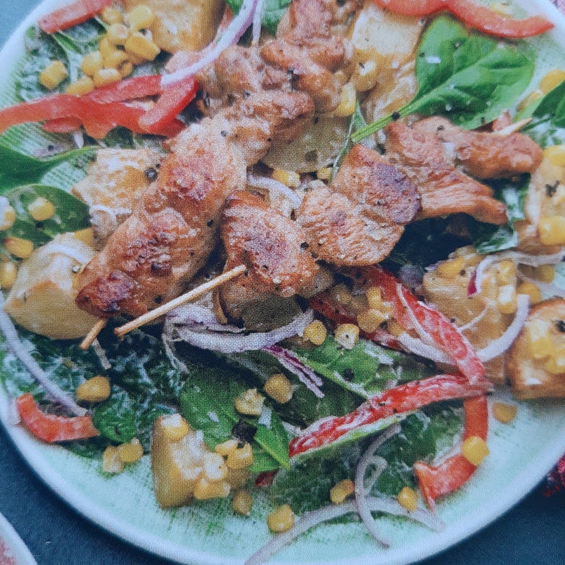 Chicken skewers with Potato Salad