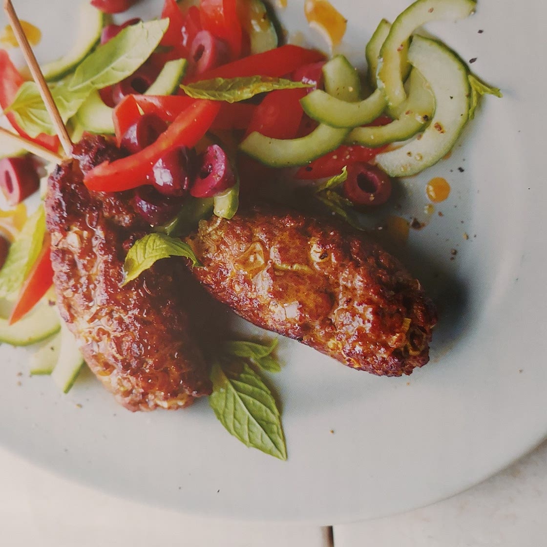 LAMB KOFTAS WITH GREEK SALAD