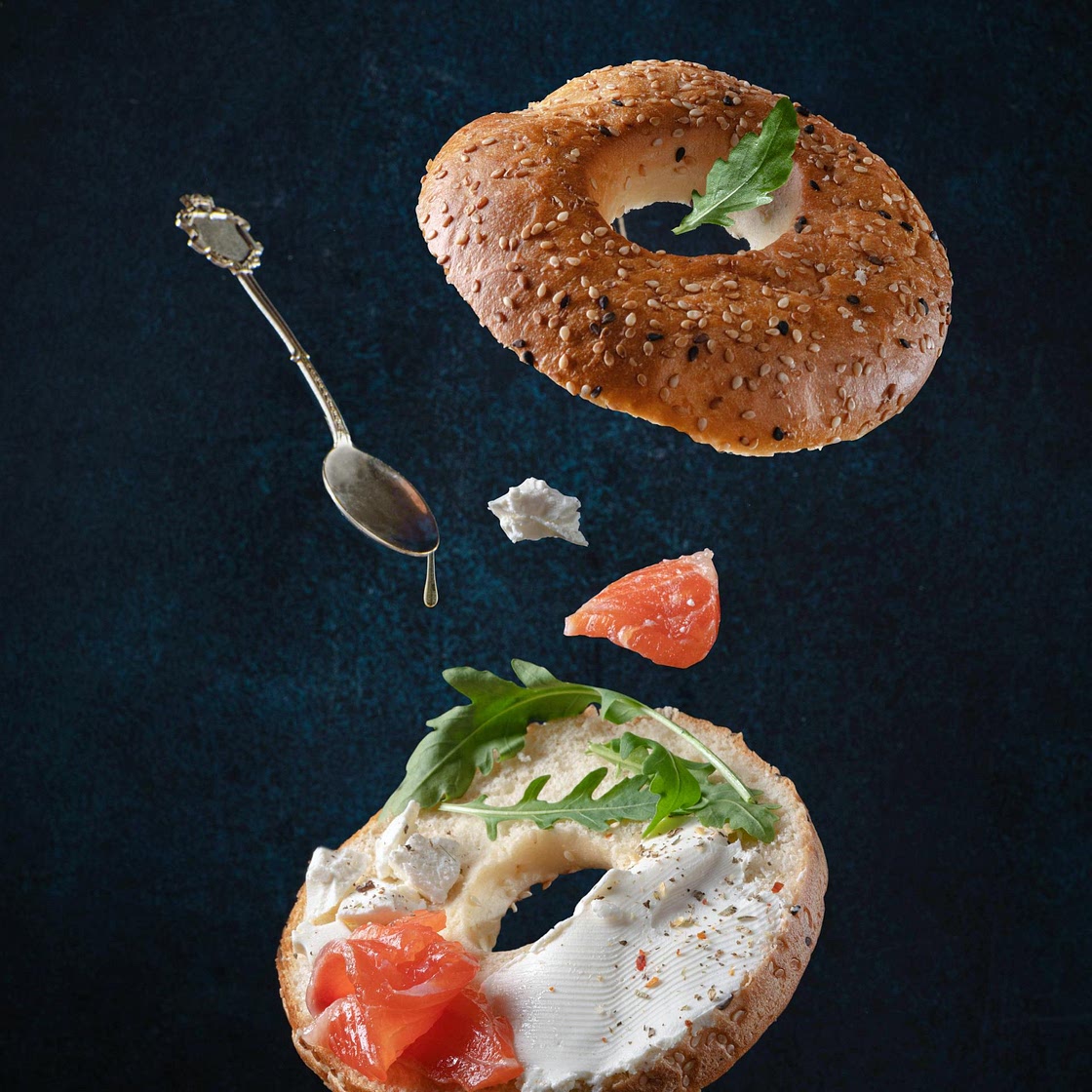 Posh breakfast bagel