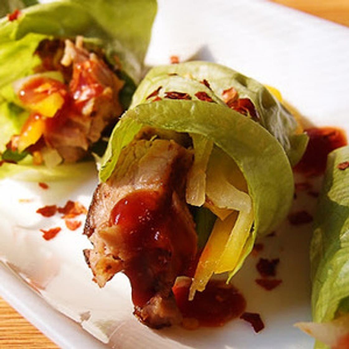 Spicy Pulled Pork Lettuce Wraps recipes