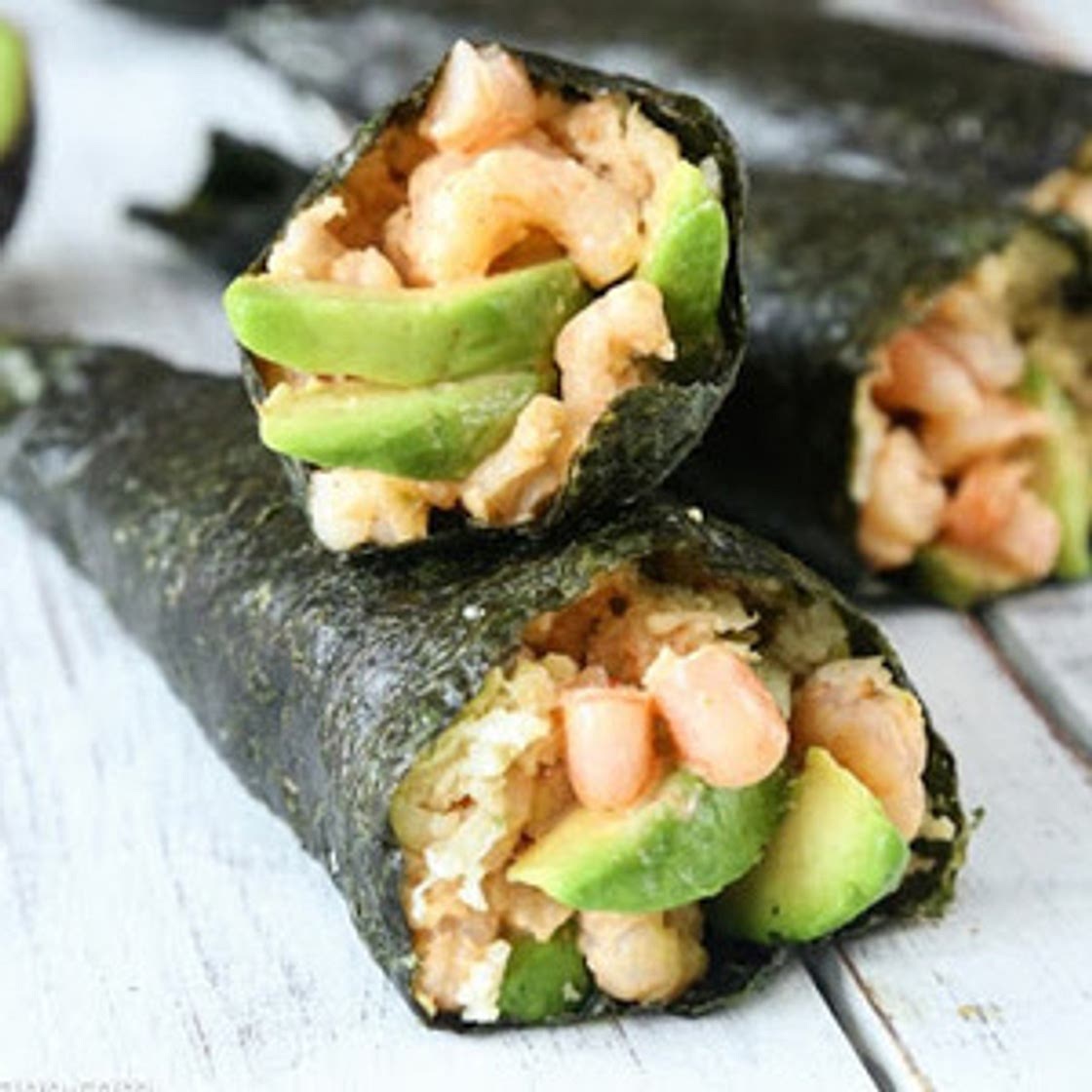 Keto Spicy Prawn Hand Rolls recipes