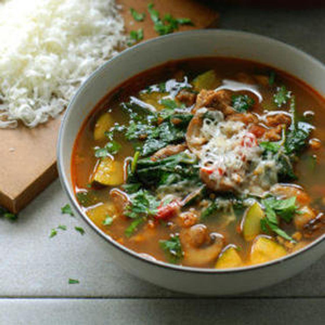 30-Minute Keto Minestrone Soup with Italia