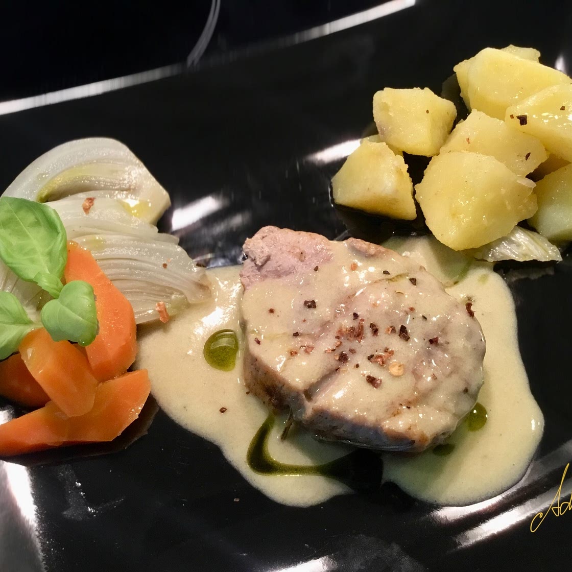 Steamed pork tenderloin