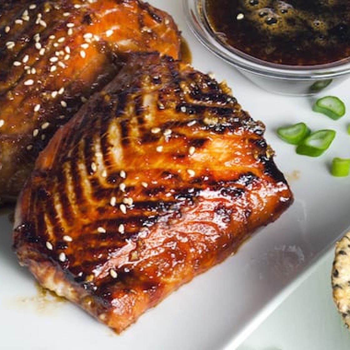 Crispy Garlic-Miso Glazed Salmon