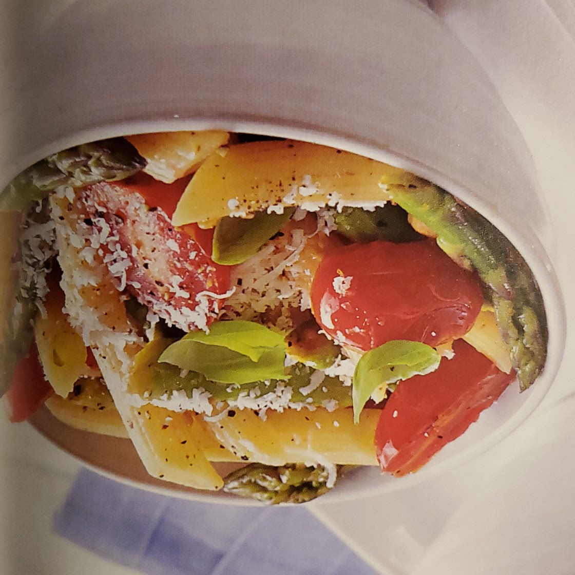 SPRING PASTA WITH ASPARAGUS AND GRAPE TOMATOES