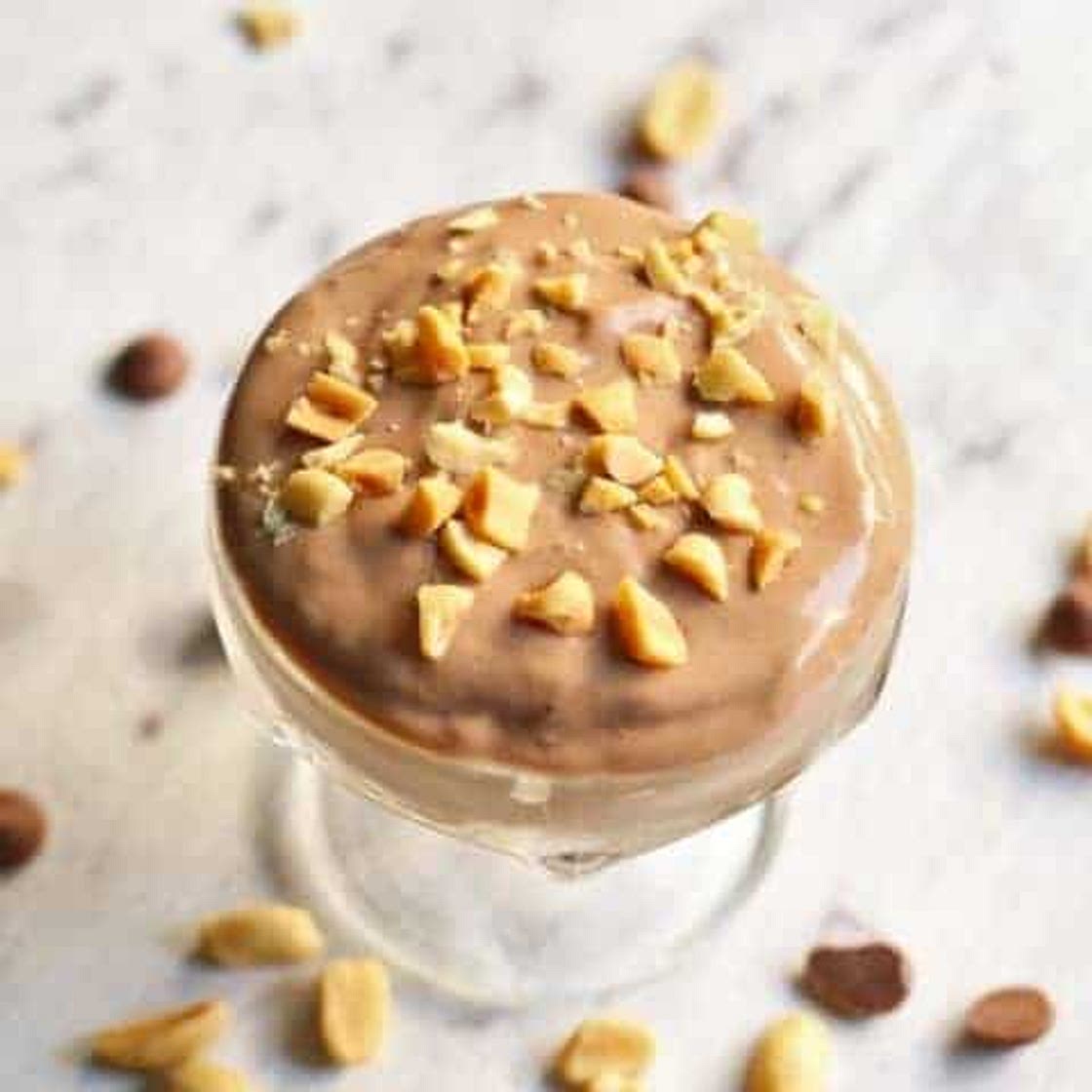 4 Ingredient Snickers Nice Cream