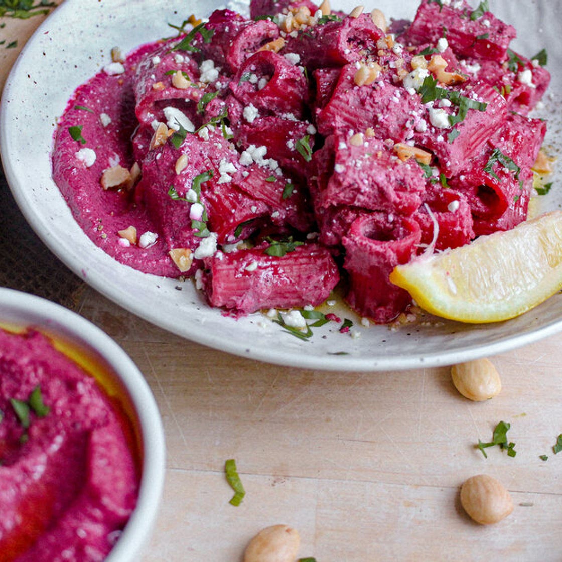Beet-Tahini Pasta