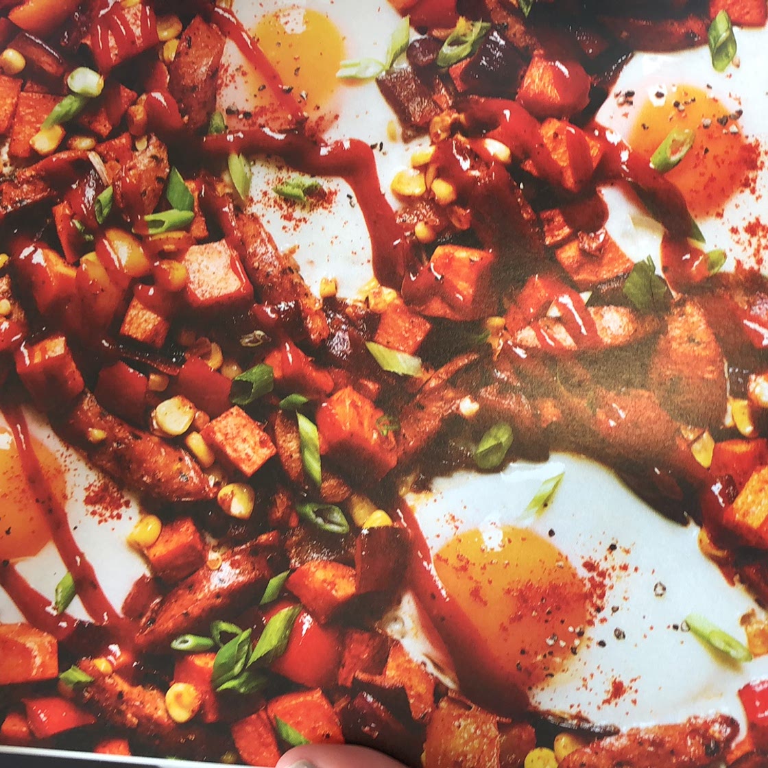 BBQ Sweet Potato Hash with Chicken Sausage