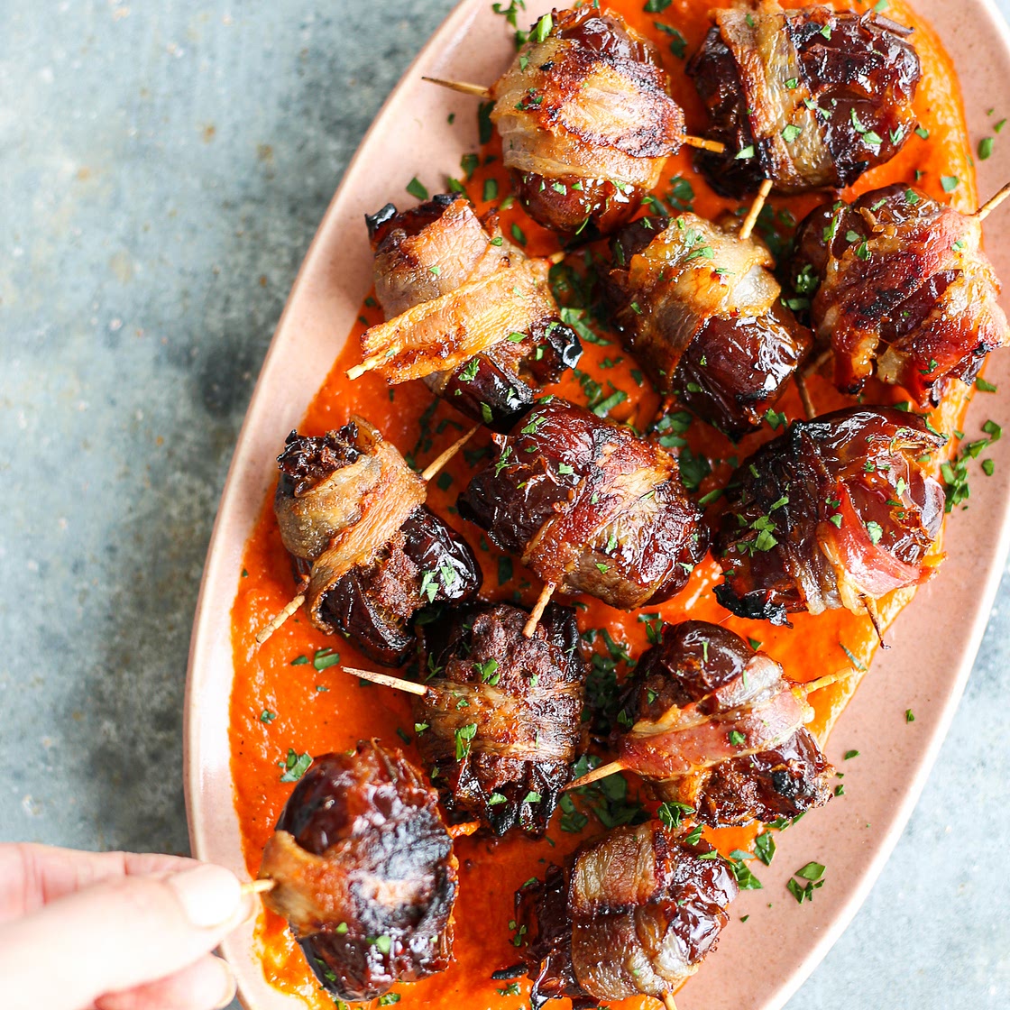 Chorizo-Stuffed Bacon Wrapped Dates