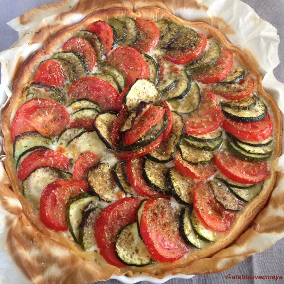 Tarte Courgettes Tomates Chèvre