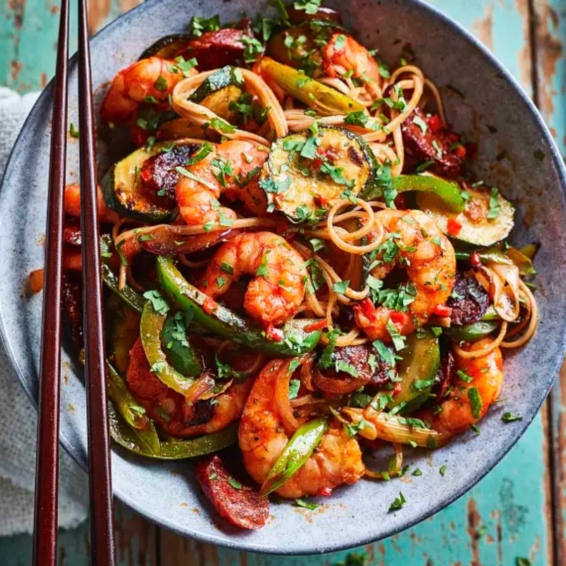 Prawn and Chorizo Stir Fry