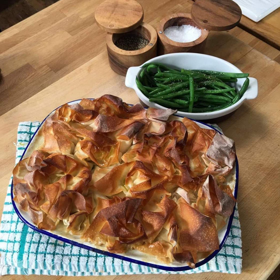 Chicken filo pie