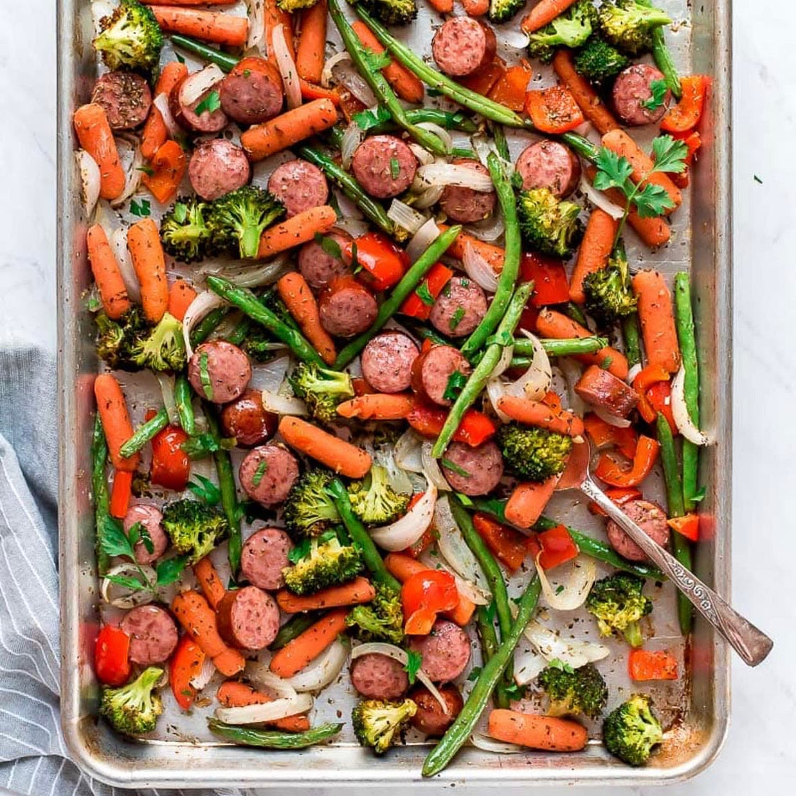 Pan sheet veggies