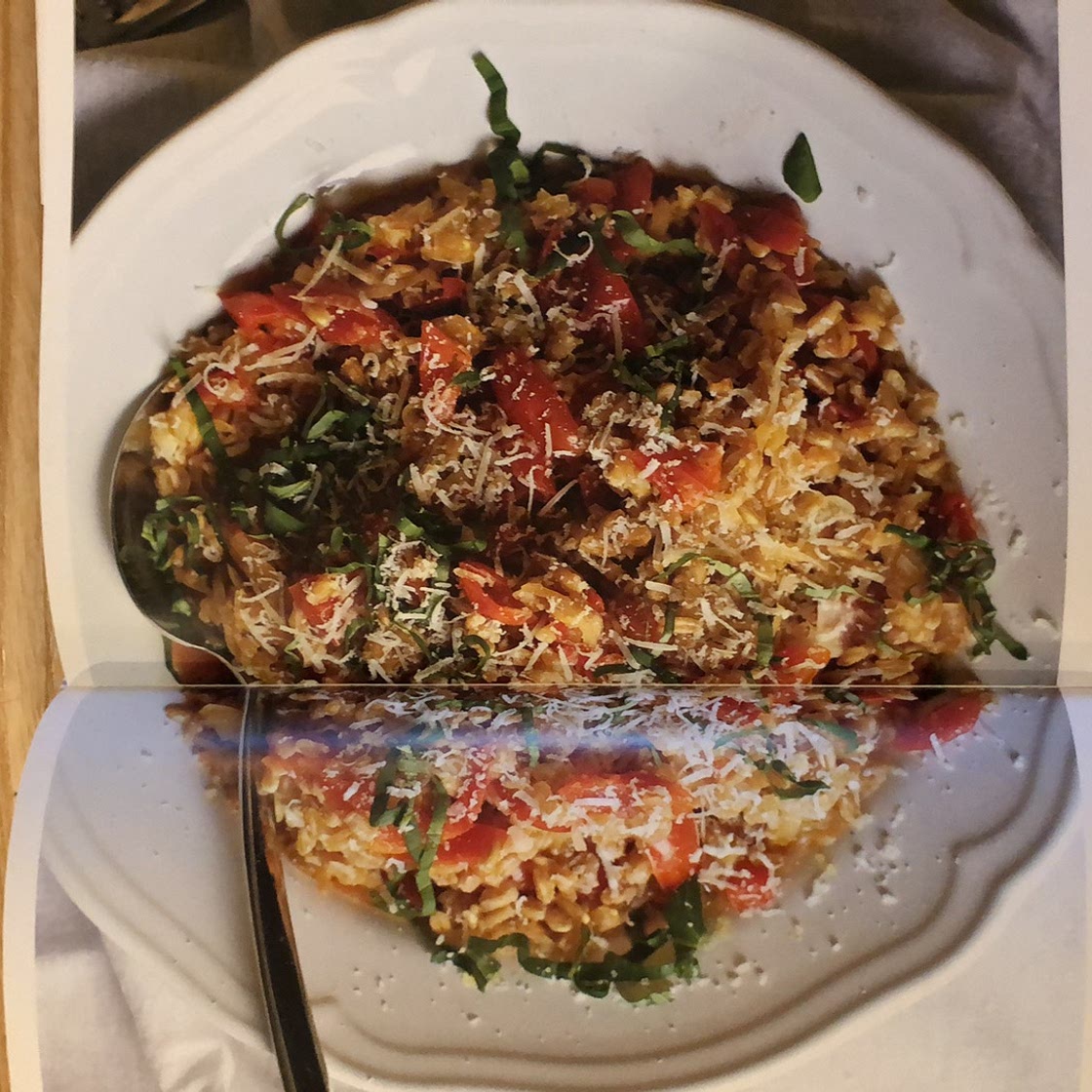 one-pan farro with tomatoes