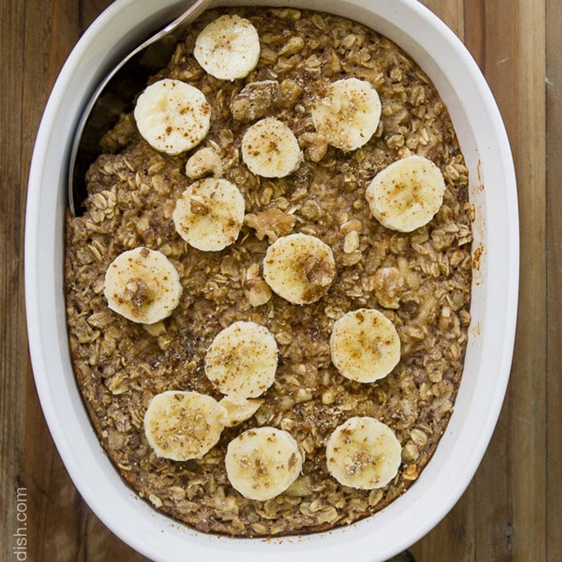 baked banana nut oatmeal