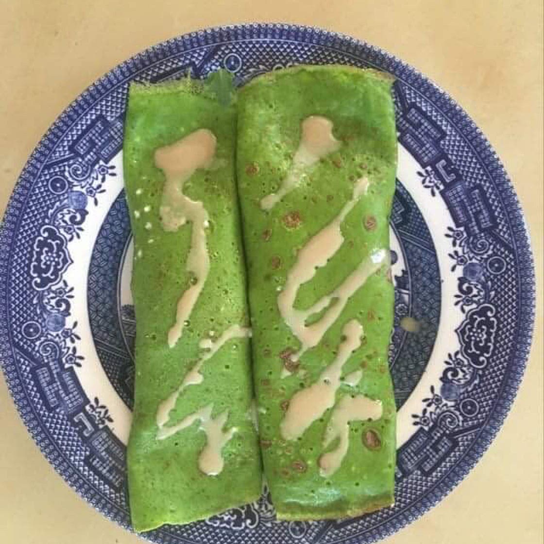 Spinach pancake wraps