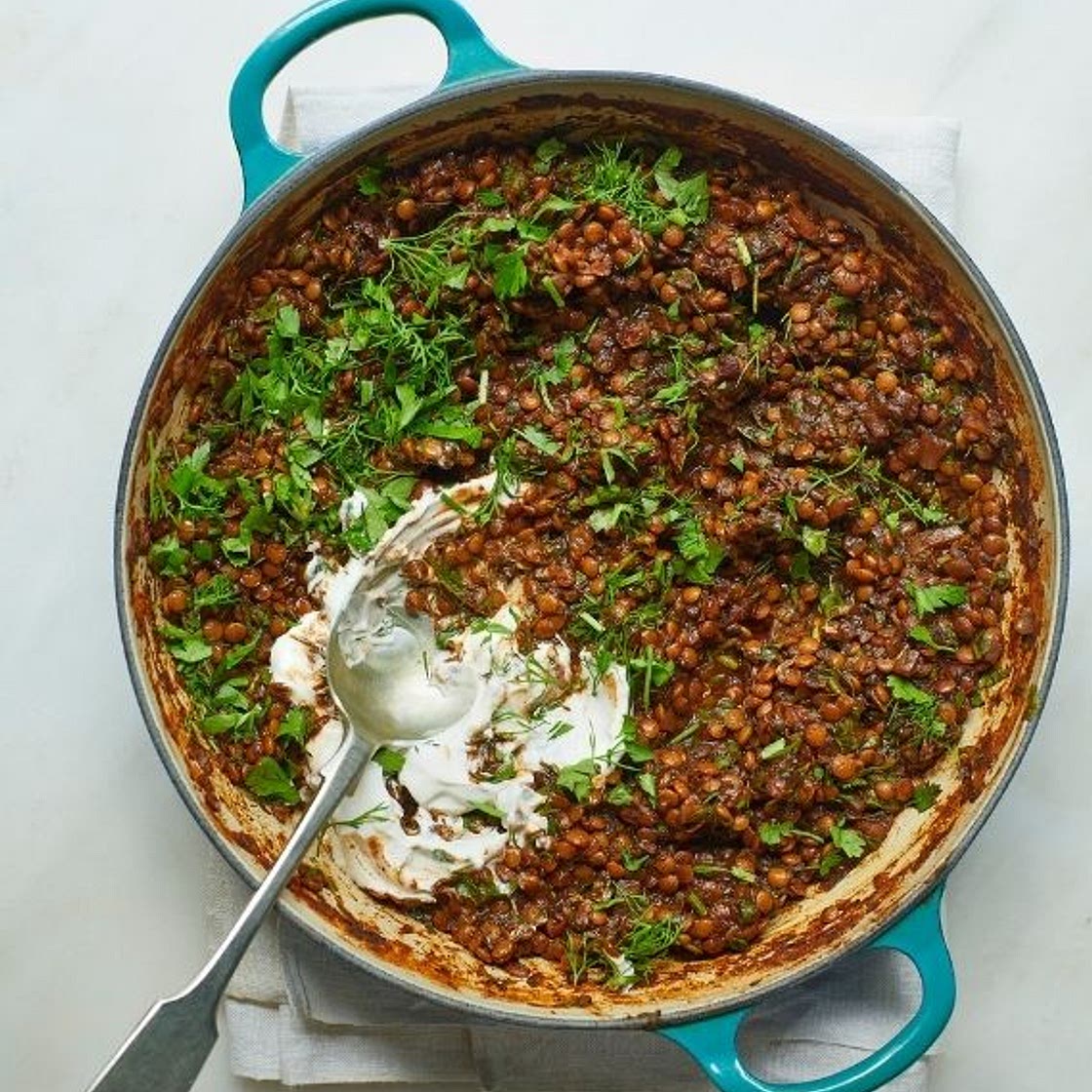 Doctor’s Kitchen 3-2-1: Persian-style Brown Lentils with Mixed Green Herbs