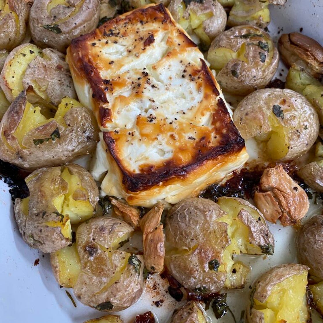 Baked Feta Potatoes