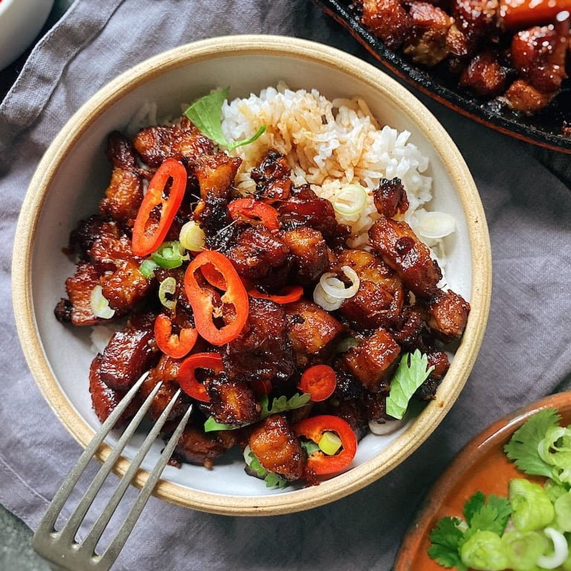 Twice Cooked Sticky Pork Belly