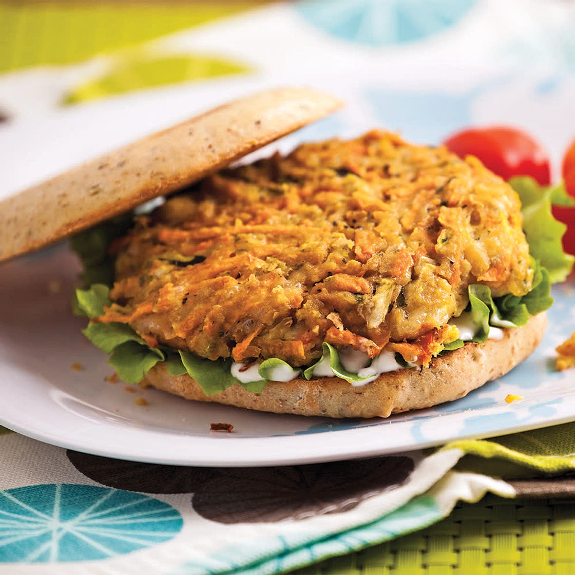 Burgers végétariens à la mayo épicée
