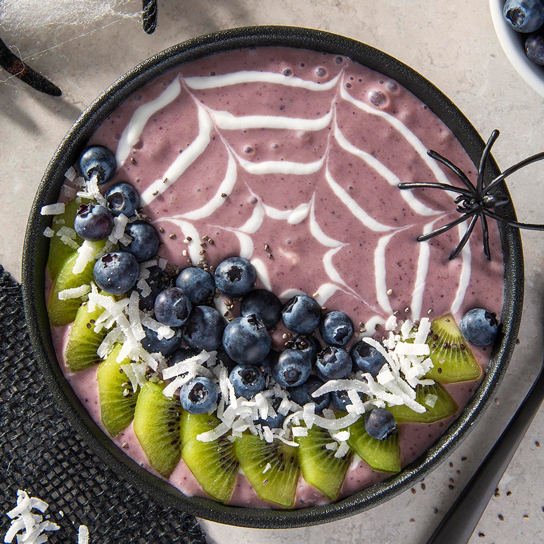 Spooky Blueberry Smoothie Bowl