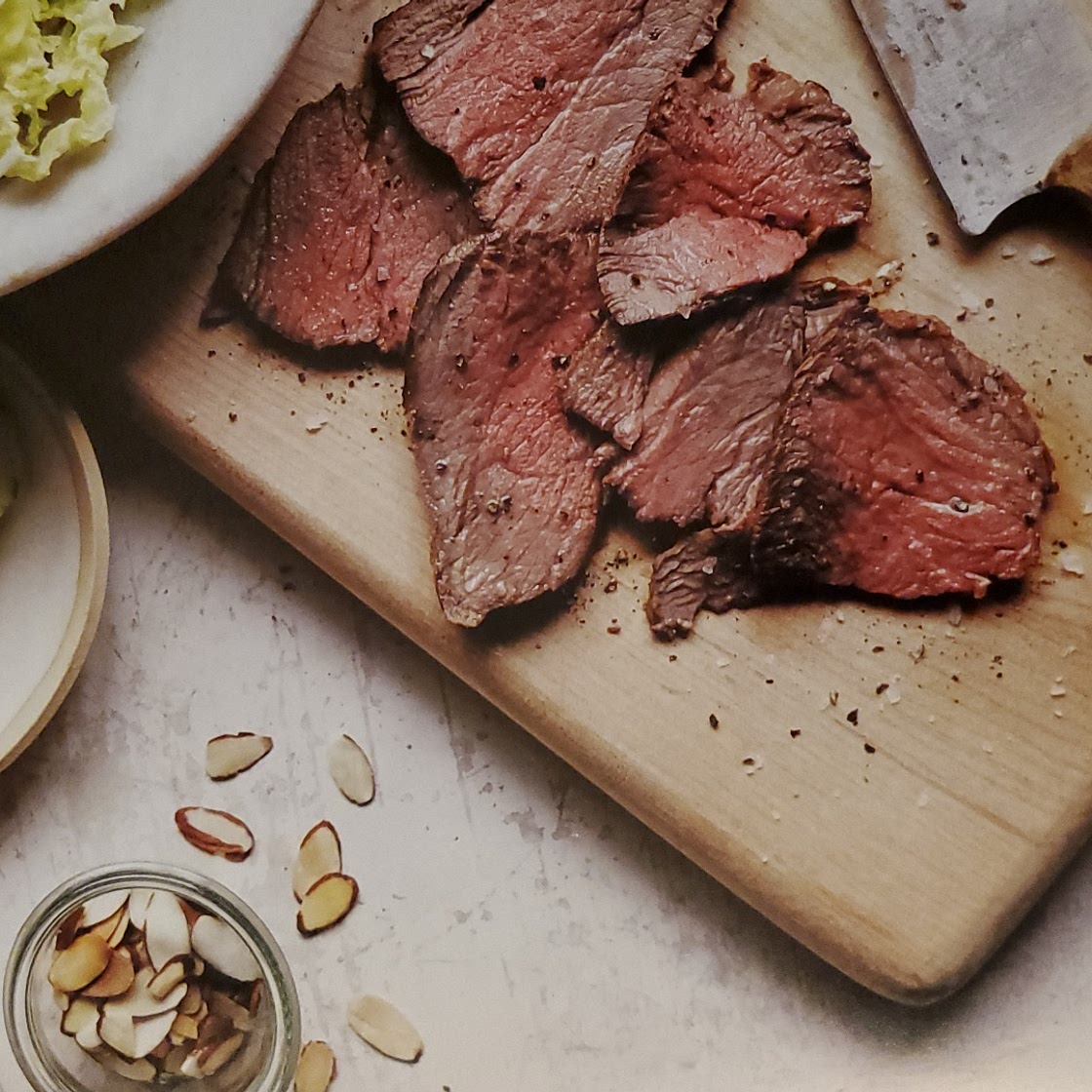 thai beef & napa cabbage