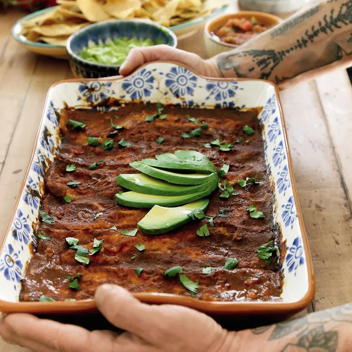 Thug Kitchen: Sweet Potato, Squash, & Black Bean Enchiladas