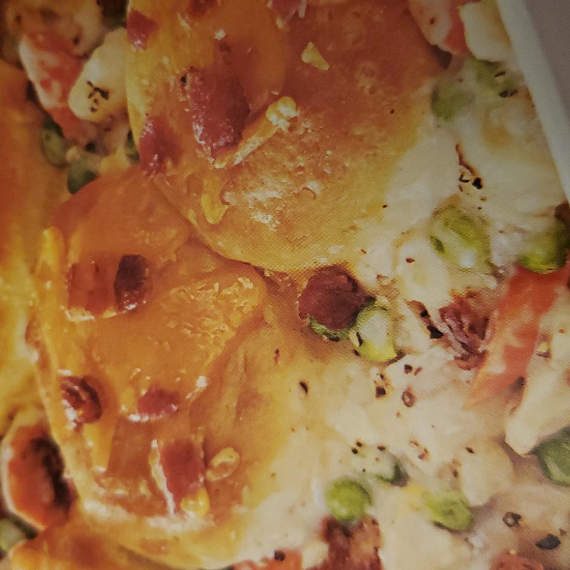 Chicken Pot Pie with Cheddar Biscuits