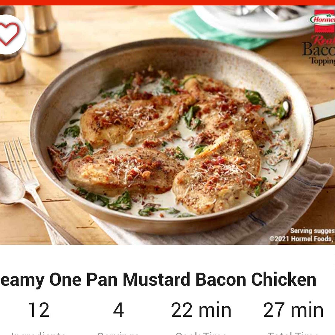Creamy Mustard Bacon Chicken