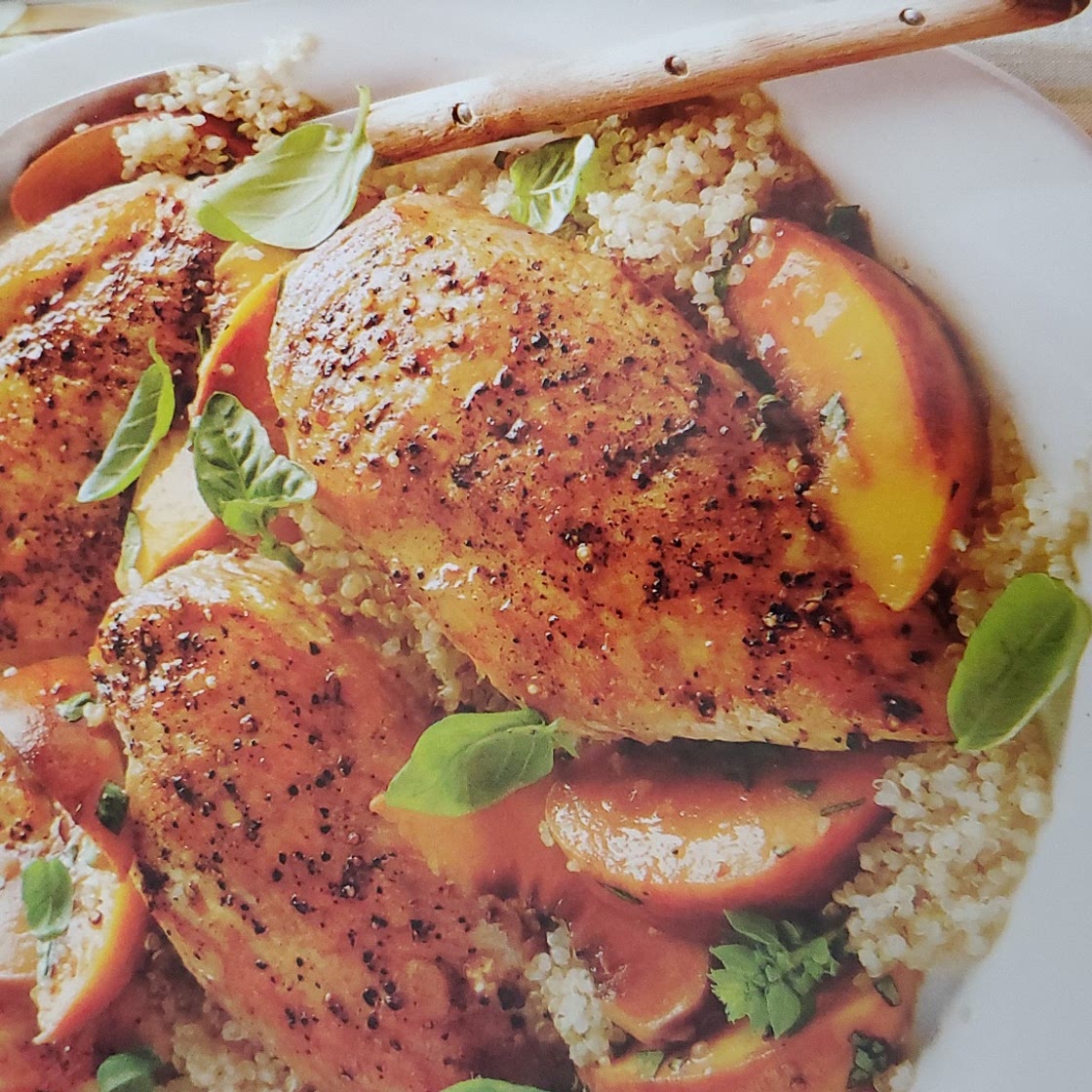 Basil-Peach Chicken Breasts