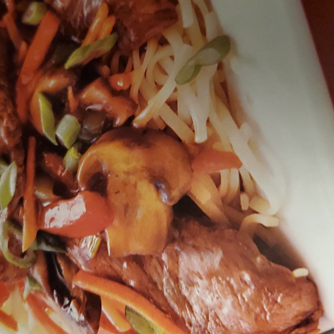 Beef-Mushroom Teriyaki Noodles