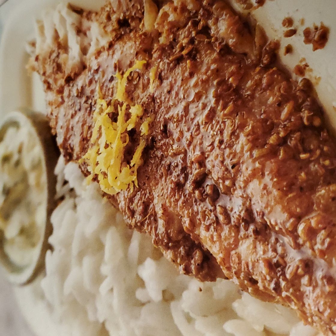 Seared Flounder with Gremolata Mayonnaise