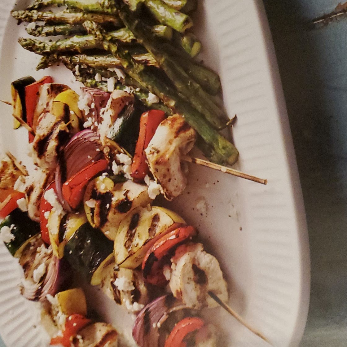 Mediterranean Chicken- Vegetable Kabobs