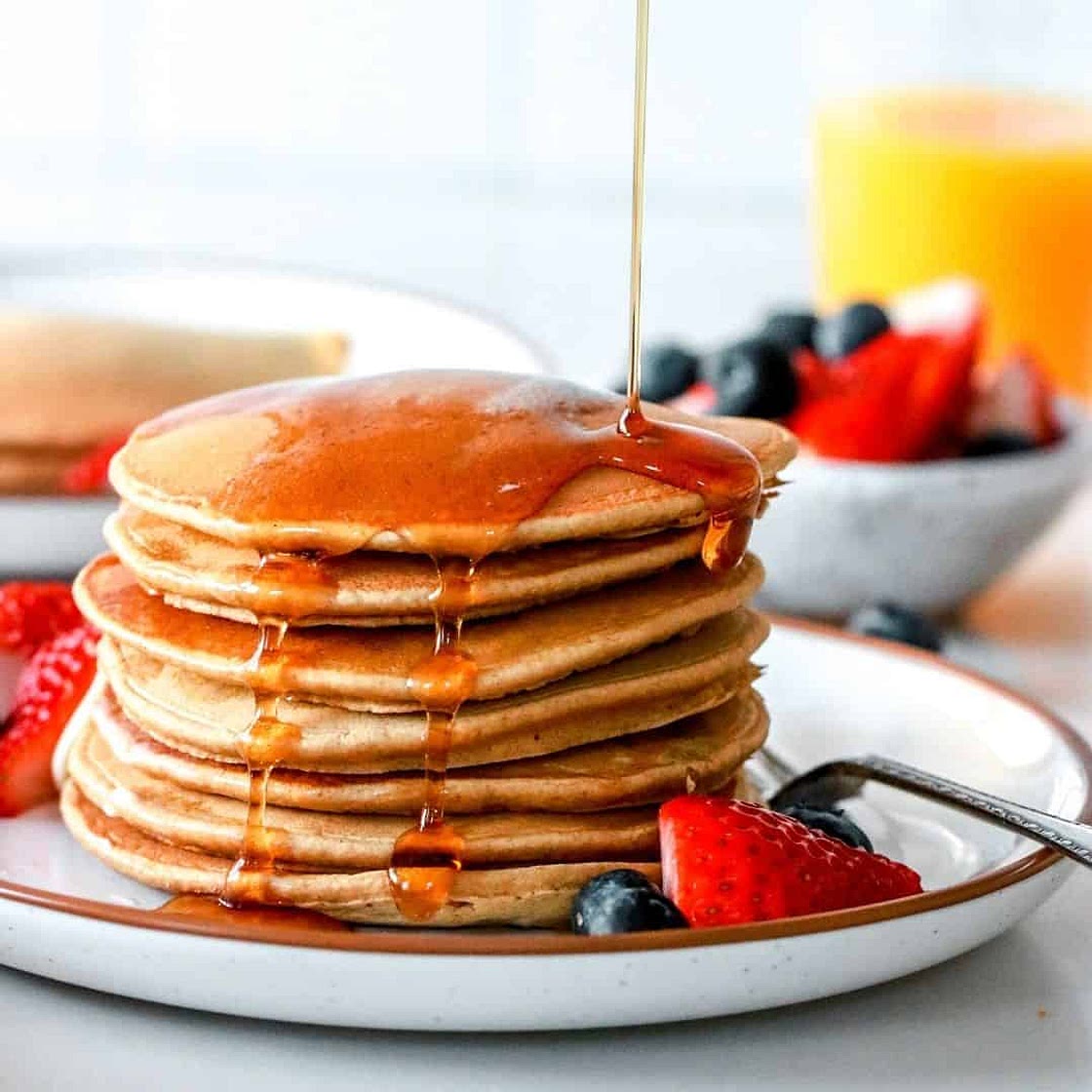 20-Min Oat Flour Pancakes (without banana)