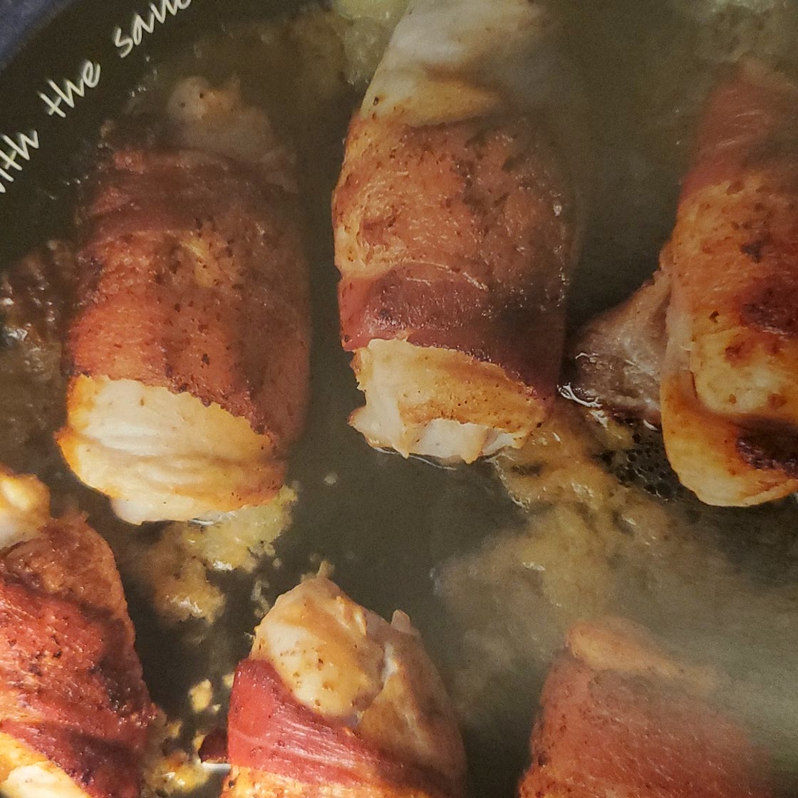 Bacon, Sage, and Provolone Chicken Rolls with Marsala Sauce