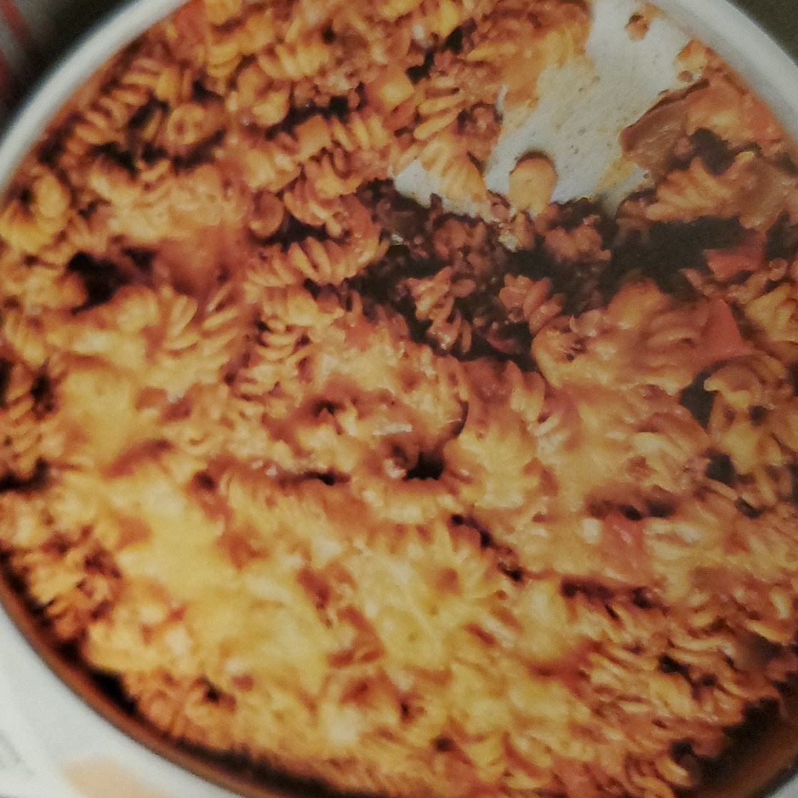 One-Skillet Beefy Enchilada Noodle Casserole