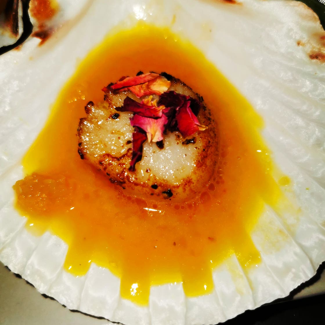scallops with ginger and orange sauce