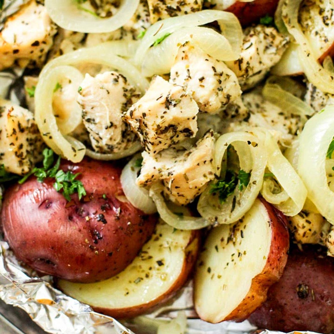 Chicken & Potato Foil Packets