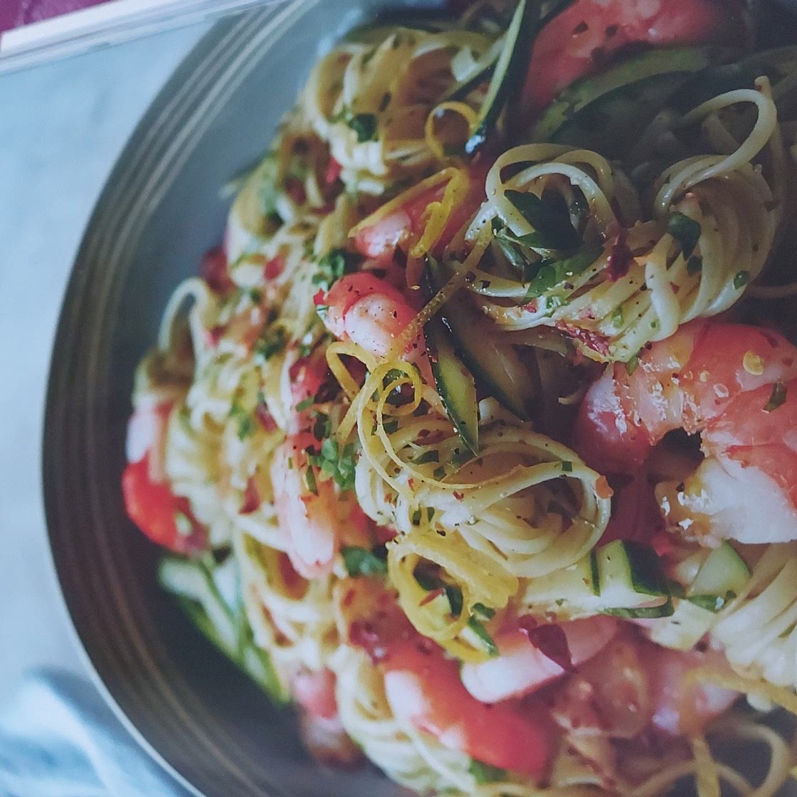 PRAWN AND COURGETTE LINGUINI