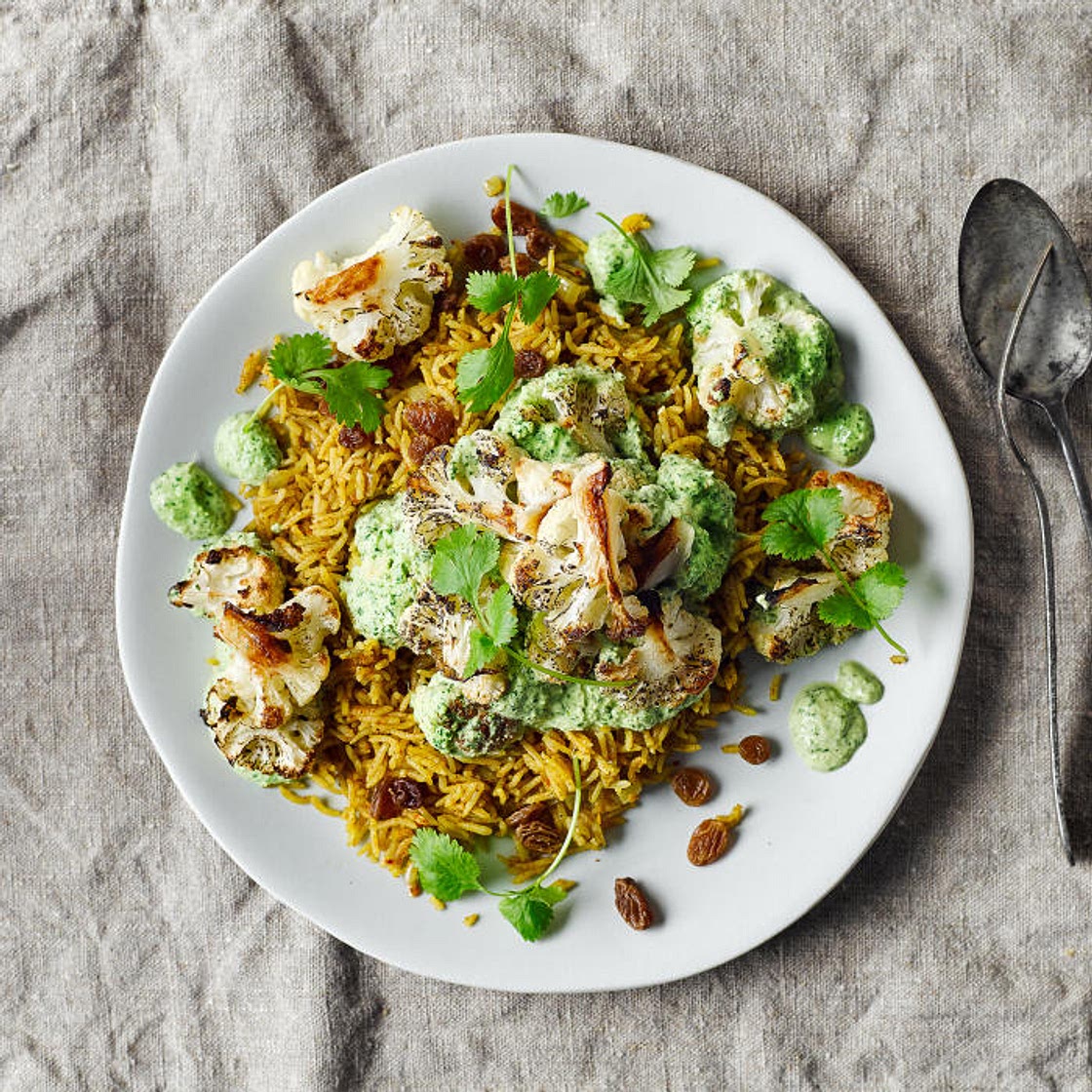 G - Herby Roast Cauliflower With Spiced Rice Pilaf