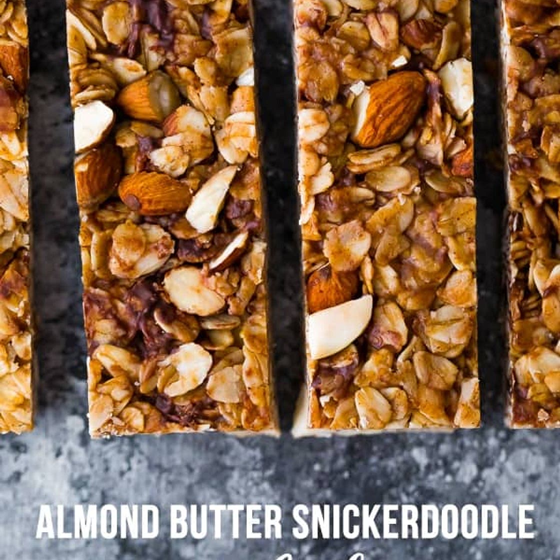 Almond Butter Snickerdoodle Granola Bars