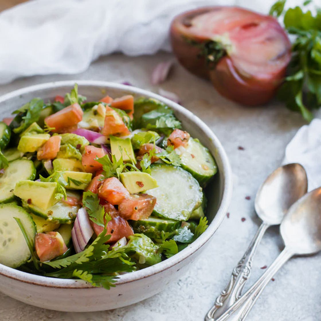 Avocado Cucumber Salad