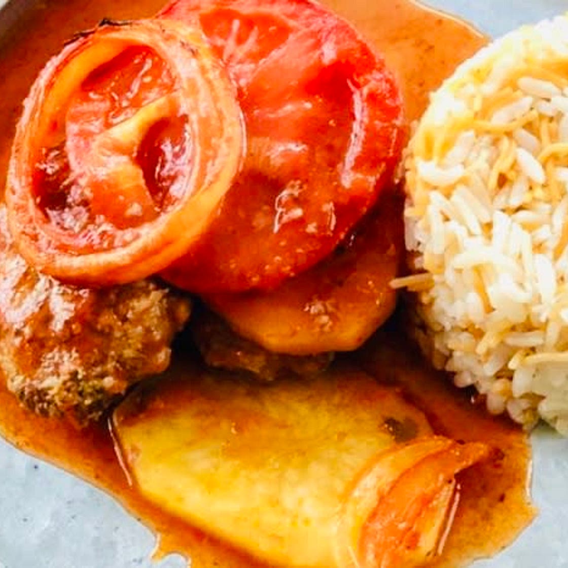 Kafta Bi’ Siniyyeh / Baked Kafta & Potato (كفتة وبطاطا بالصينية)