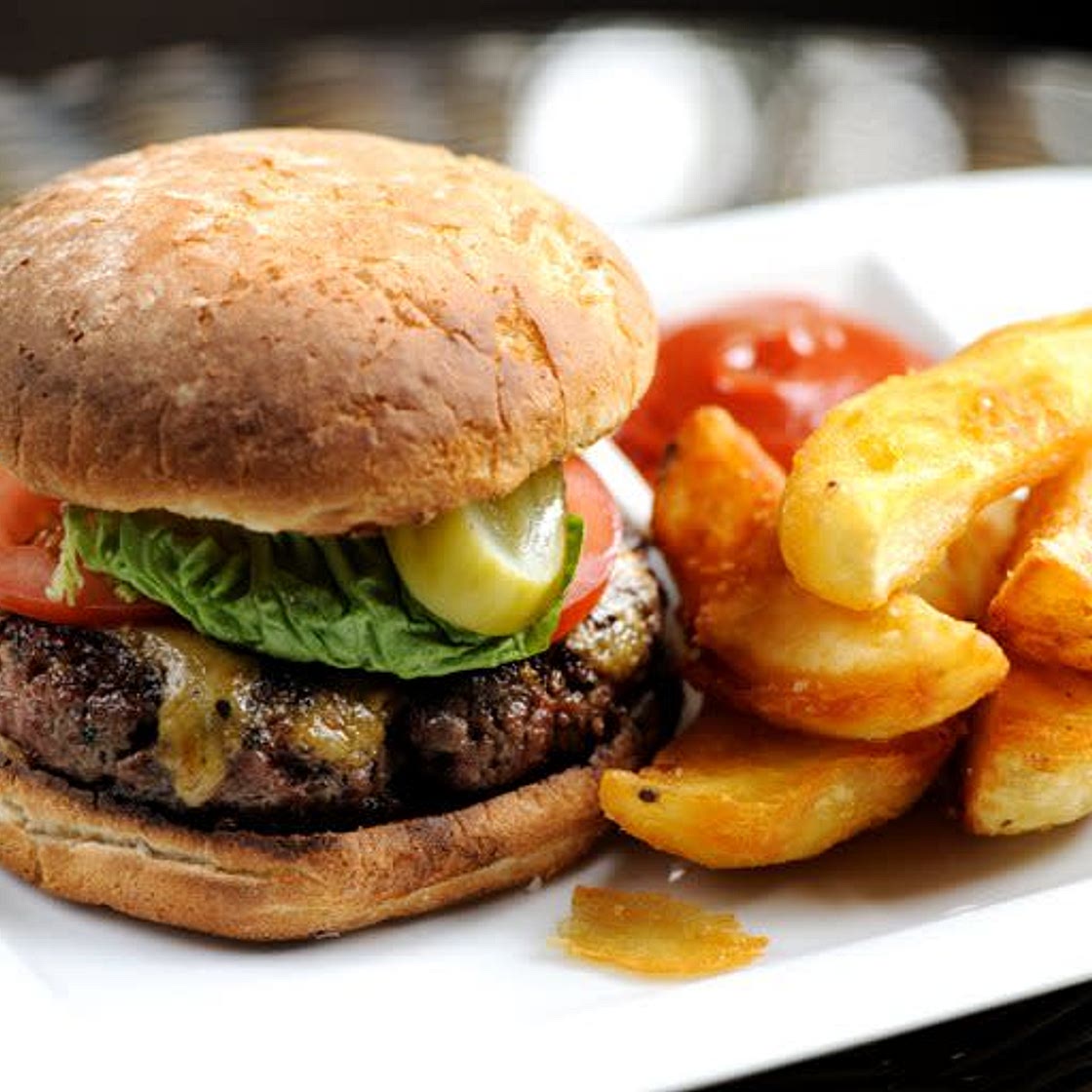 Homemade Burger and Roasted Veg