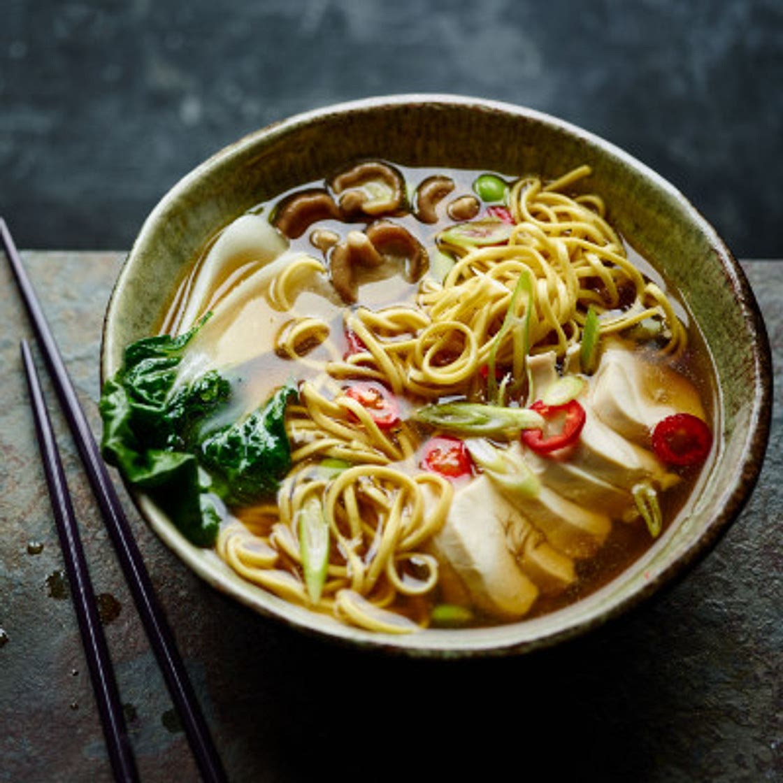 Ginger chicken noodle soup